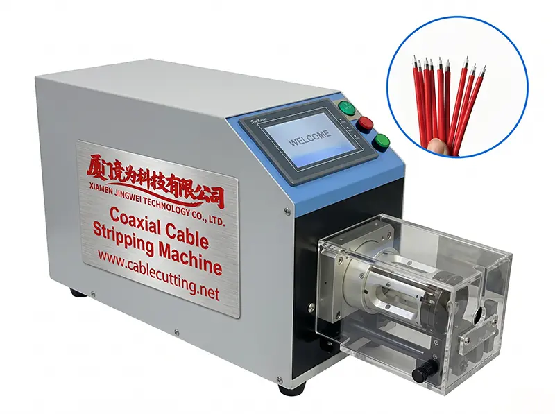 Máquina Peladora de Cable Coaxial WPM-6806D | Alta Precisión y Eficiencia