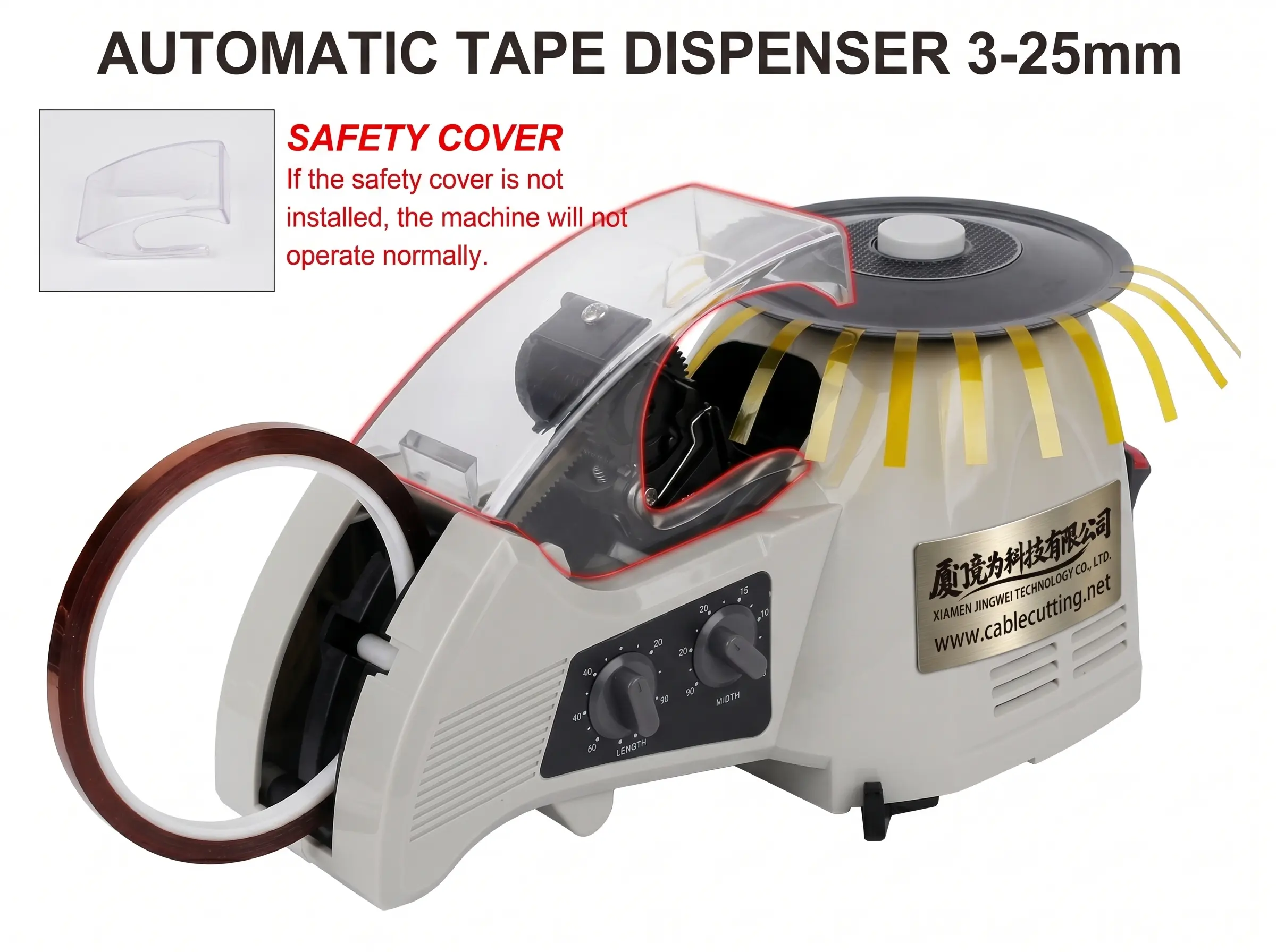 Dispensador Electrónico de Cinta de Escritorio (3-25mm)