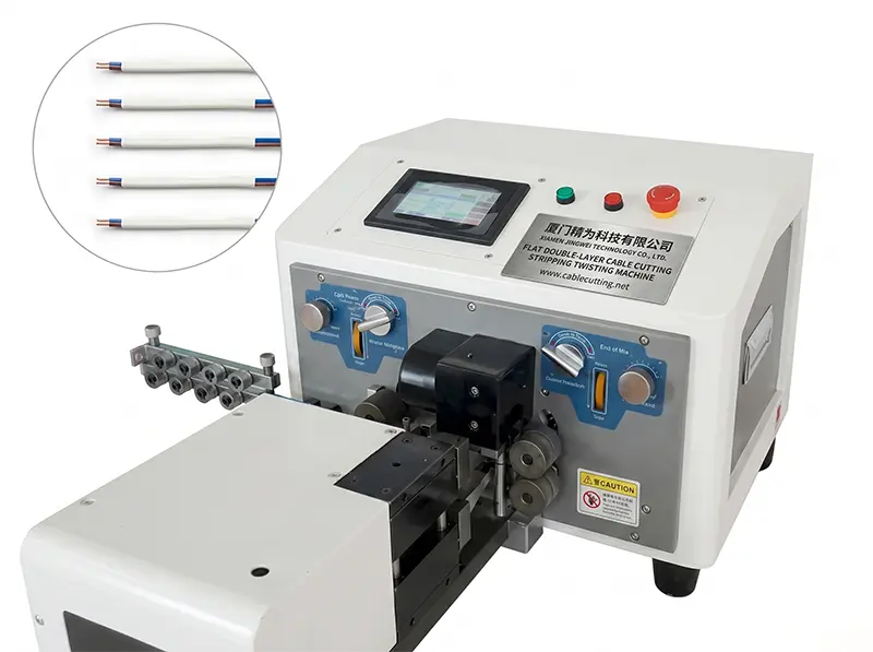 Máquina Automática para Cortar, Pelar y Retorcer Cable Plano de Doble Capa WPM-320