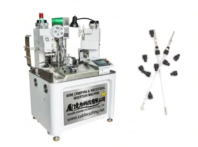 Máquina Automática de Engarce e Inserción de Sello Impermeable WPM-078H - Máquina Automática de Crimpado de Cables