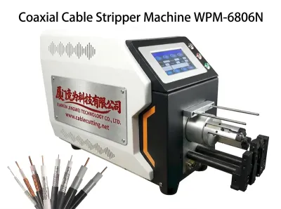 Máquina Peladora de Cable Coaxial Semiautomática con Servomotor WPM-6806N