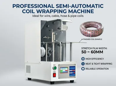 Máquina Semiautomática para Envolver y Empaquetar Cables WPM-120X