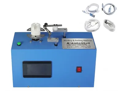 Máquina Automática de Bobinado y Empaque para Cables USB WPM-2024B