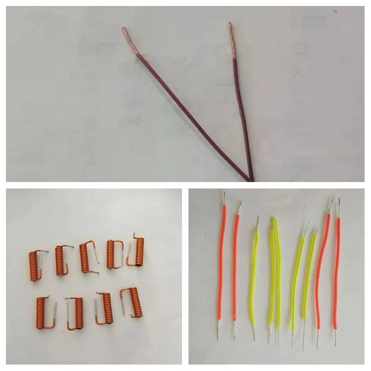 exhibición de muestra de la máquina removedora de esmalte de alambre de cobre, máquina peladora de cable de alambre de cobre