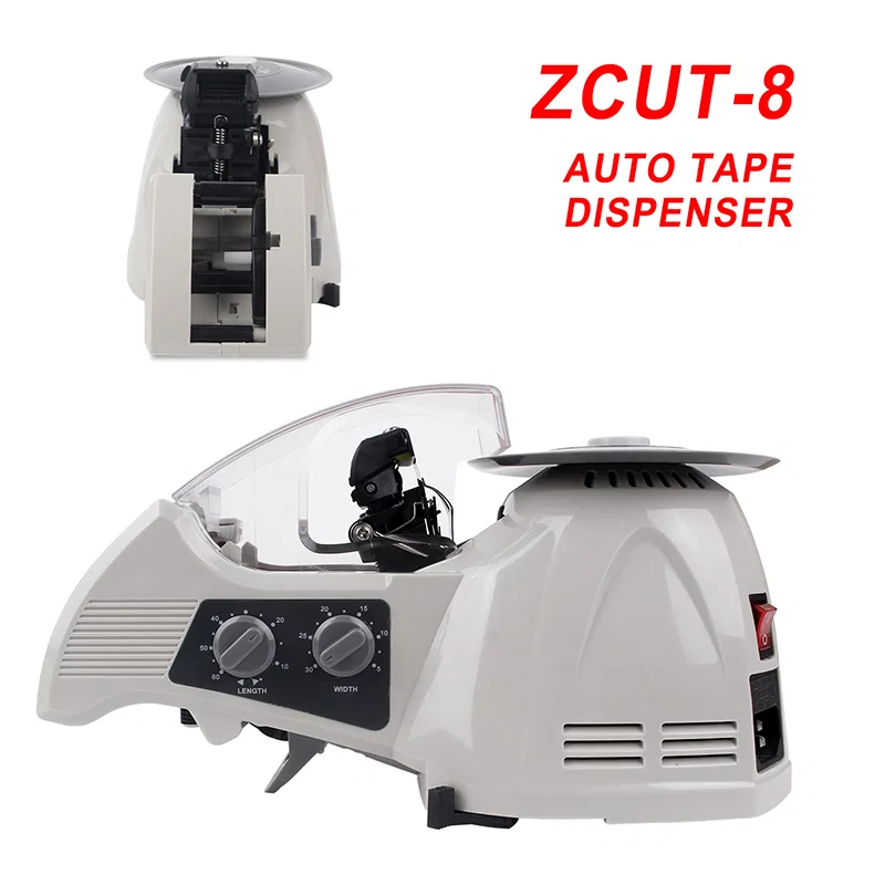Dispensador de cinta de escritorio de 3-25 mm de ancho Dispensador de cinta electrónica Máquina cortadora Carrusel Dispensador automático de cinta ZCUT-8, Dispensador automático de cinta, Dispensador de cinta adhesiva, Dispensador de cinta adhesiva 