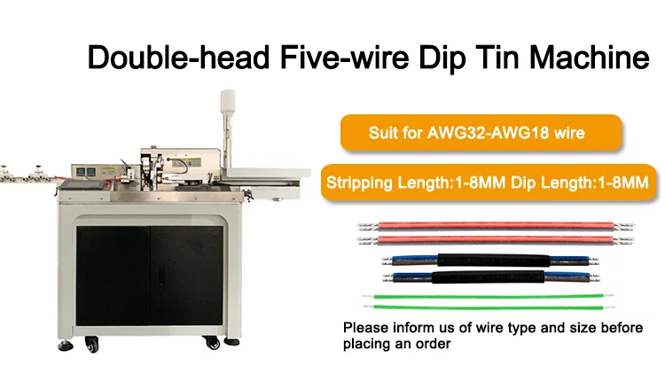 Máquina de inmersión de tira de torsión de corte de alambre, máquina de fabricación de estañado de corte de torsión de corte de cable automático, máquina de estañado de tira de corte de alambre de doble extremo 