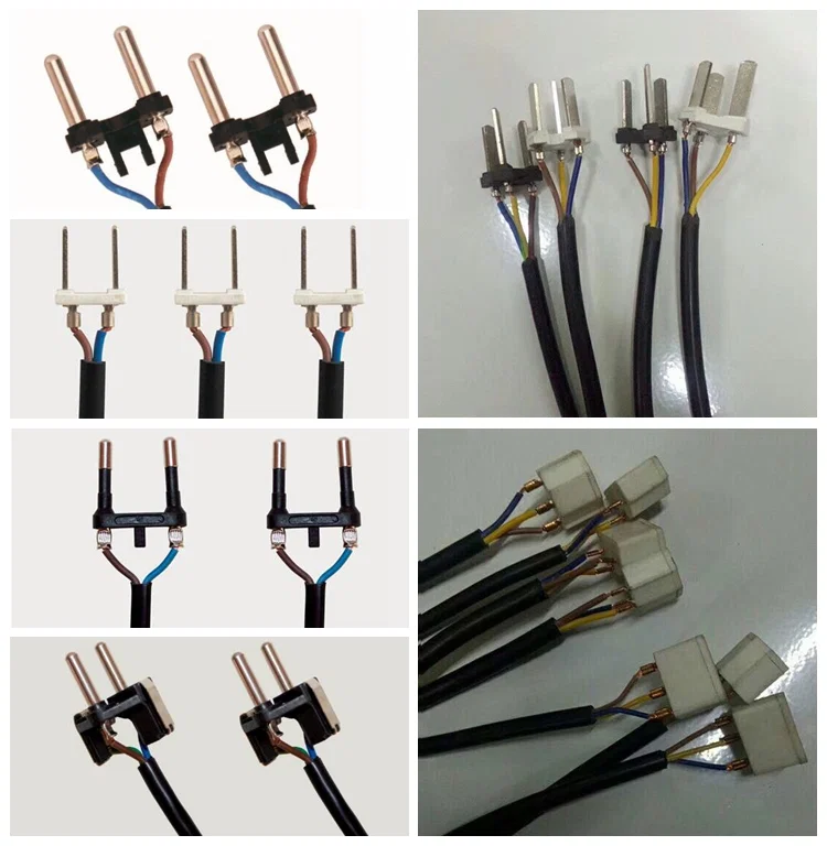 Máquina para fabricar cables de alimentación de EE. UU. completamente automática, máquina para fabricar cables de alimentación con enchufe de la UE, máquina prensadora de corte y pelado de cables de alimentación 