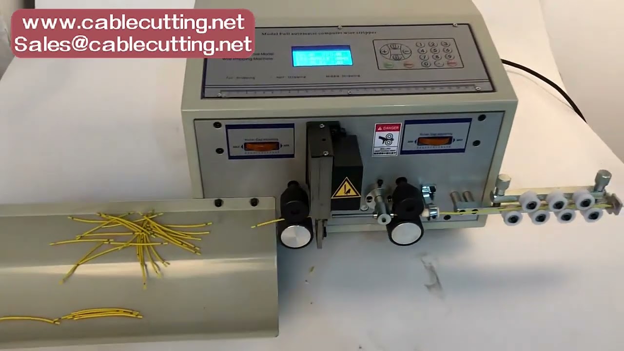 Automatic Computerized Wire Stripping Peeling Cutting Machine 160W 1mm 2 5mm2 Wire Range Wire Stripp