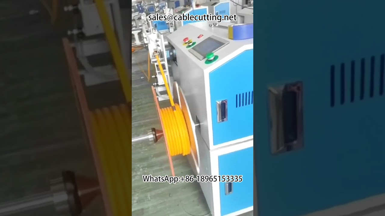 Máquina bobinadora de mangueras con corte y rebobinado automático | Contador de metros