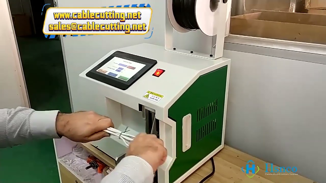 Máquina semiautomática de atado con alambre y pantalla táctil para paquetes de cables en lazo