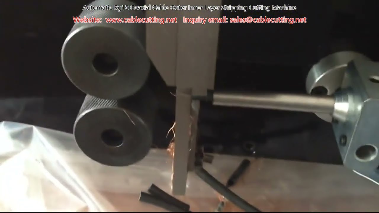 Máquina Automática RG12 para Pelar y Cortar Cable Coaxial (Capas Externa e Interna)