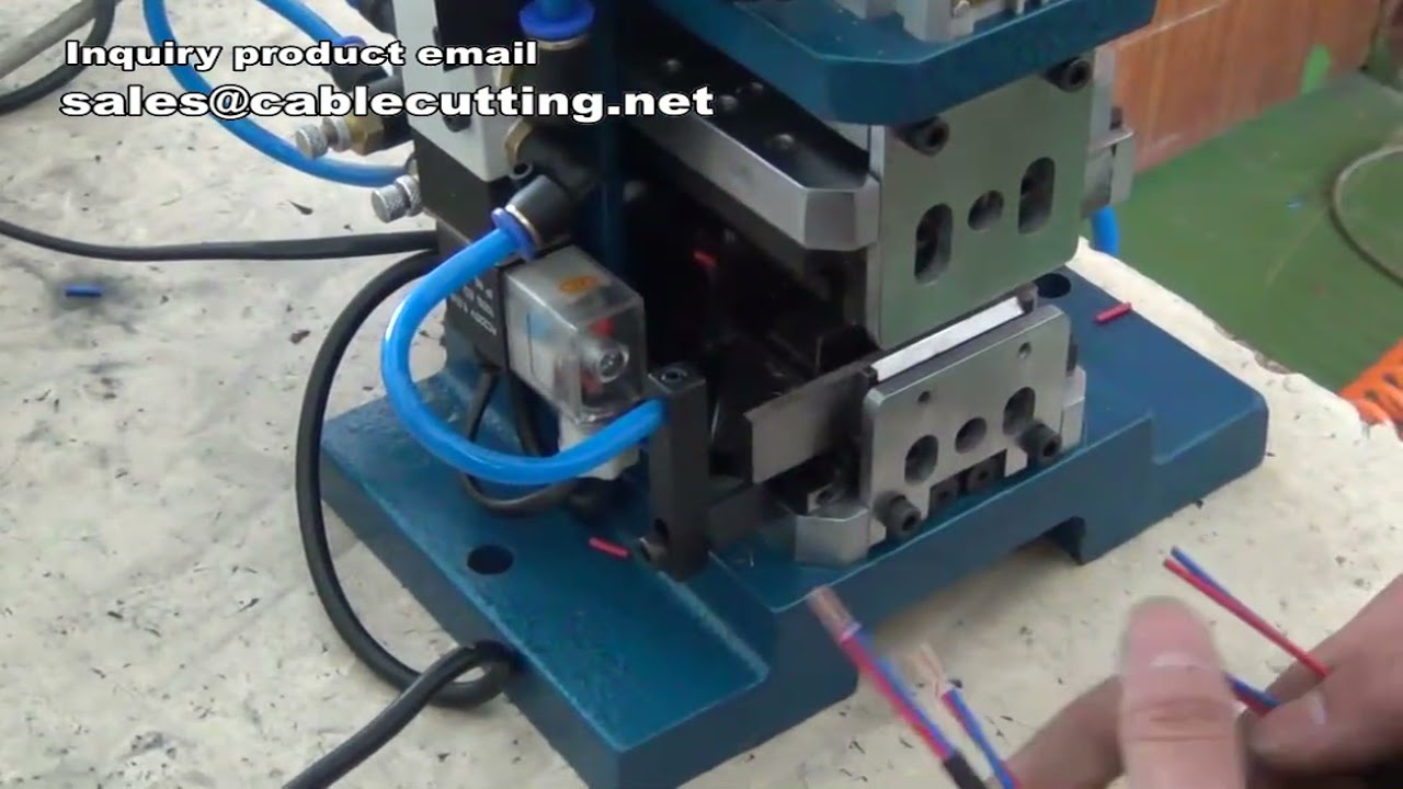 Máquina peladora y trenzadora de cables neumática para hilos paralelos