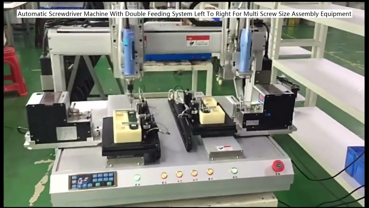 Máquina Automática de Atornillador con Sistema de Alimentación Doble (Izquierda a Derecha) para Ensamblaje de Múltiples Tamaños de Tornillos