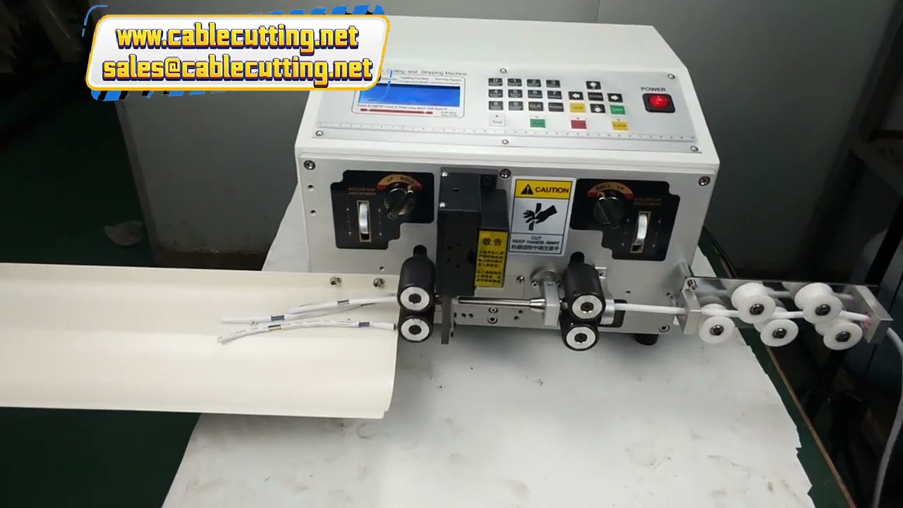 Máquina Pelacables para Cable Mallado con 3 Cables Internos - Crimpado y Pelado Multipolar