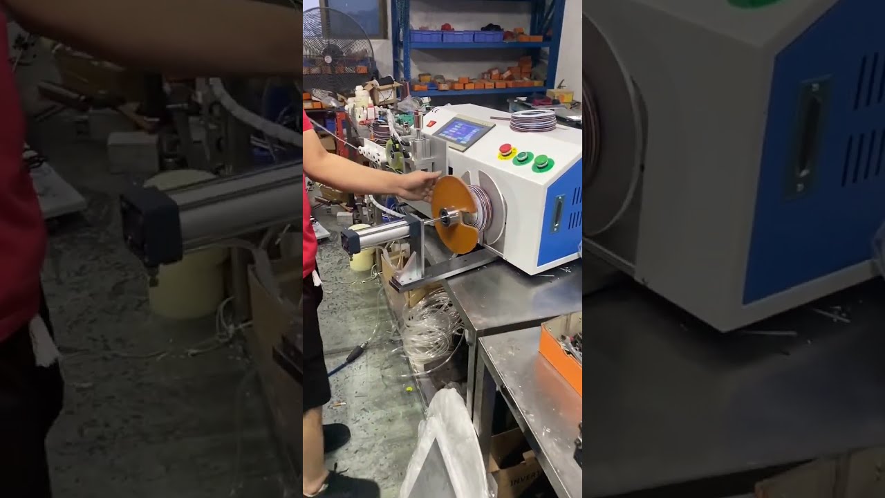 Máquina Automática de Conteo, Clasificación, Corte, Bobinado y Enrollado para Cables Gemelos #maquinaria