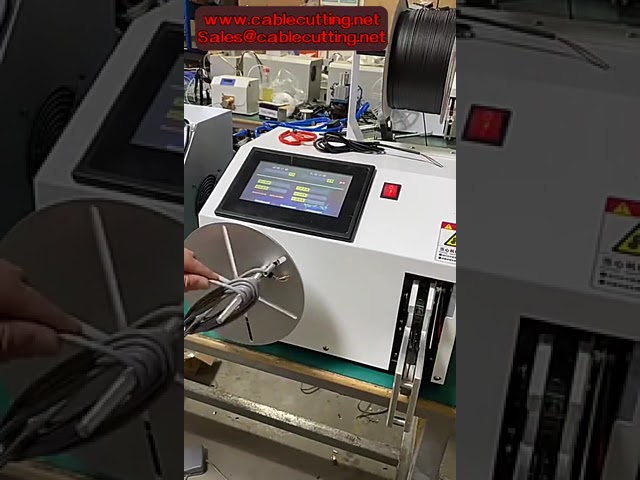 Máquina bobinadora automática de alambre 3-28mm con pantalla táctil digital para atar cables eléctricos