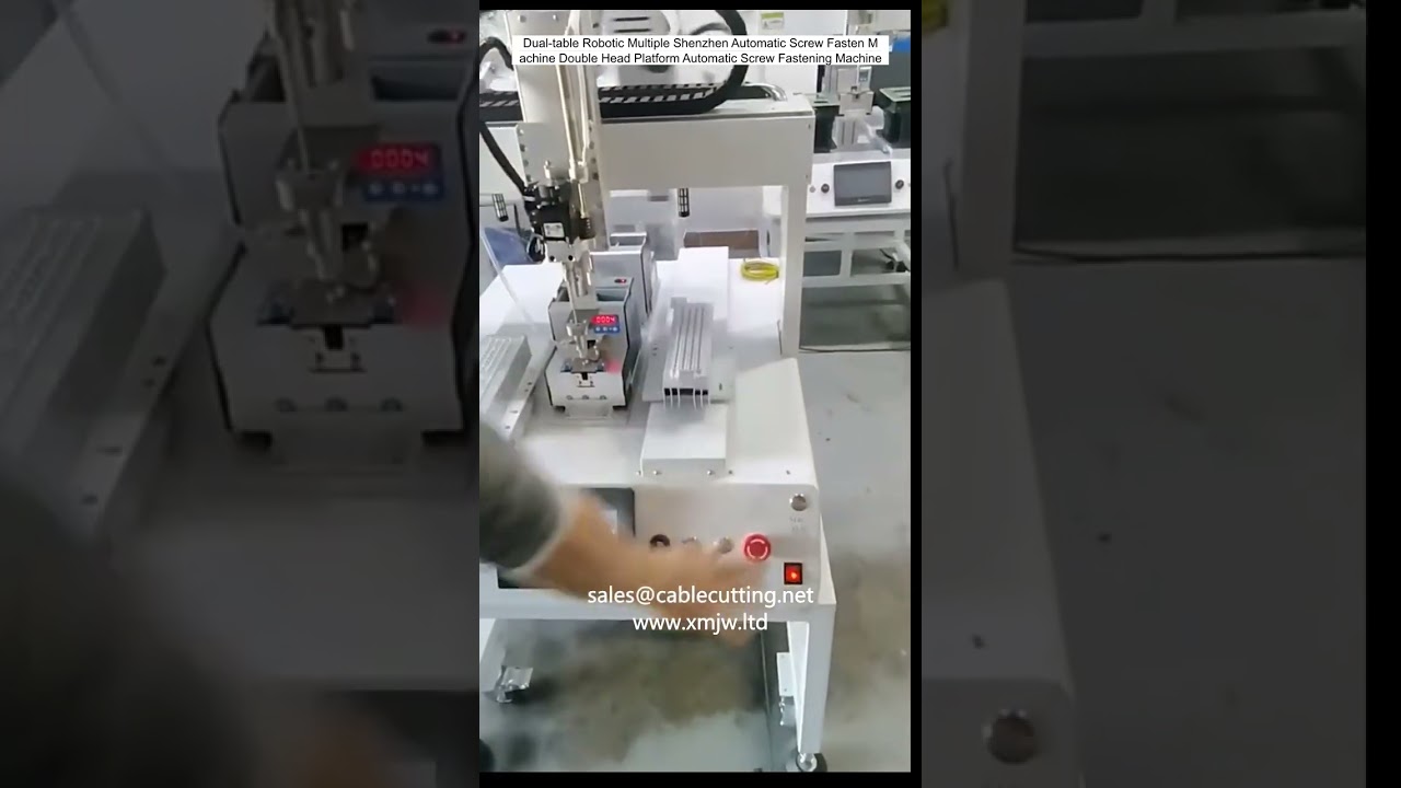 Máquina Automática de Atornillado con Mesa Dual y Brazo Robótico – Alta Precisión en Shenzhen