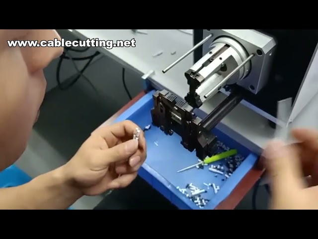 Máquina peladora de cables coaxiales, Peladora de cables RG6, Equipo automático para pelar cables coaxiales