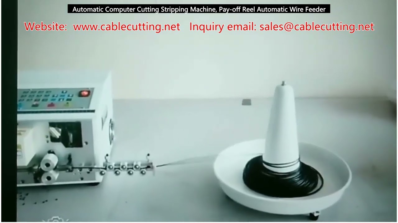Máquina automática de corte y pelado de cables con desenrollador y alimentador integrado