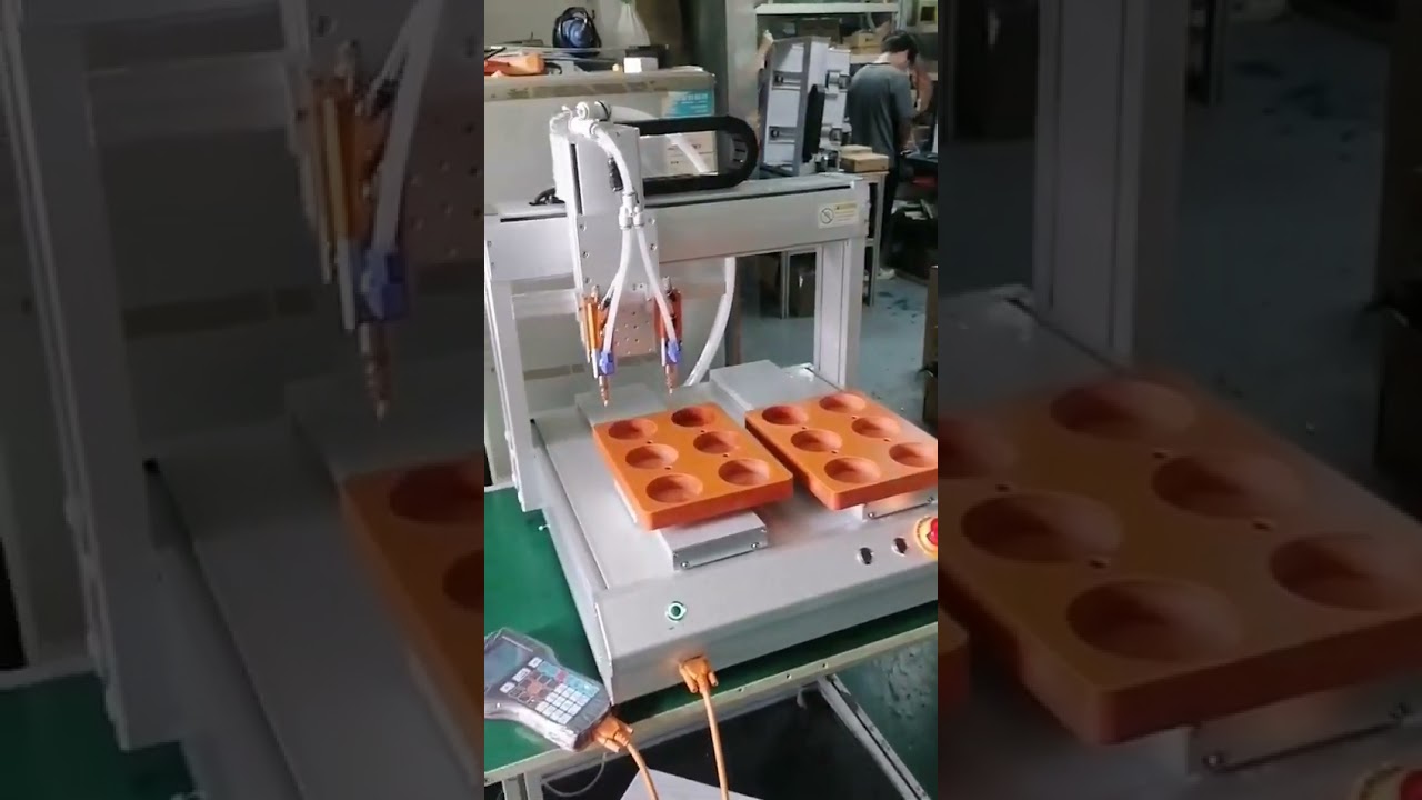 Automatic Glue Dispensing Robot   LED Special Glue Dispenser #factory #machine