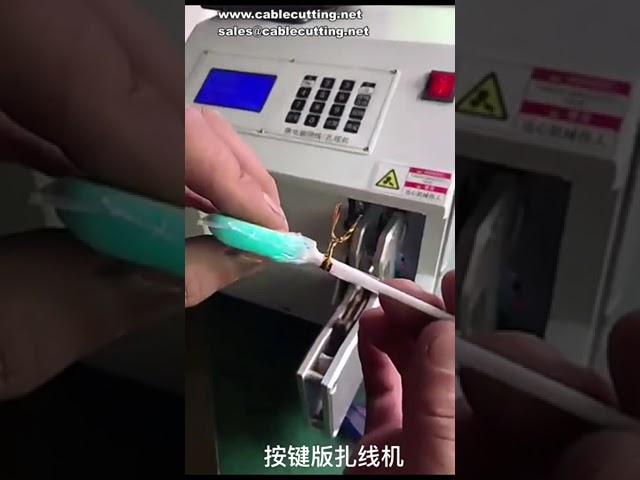 Máquina de bobinado y atado para cables de datos | Bobinadora semiautomática y atadora simple