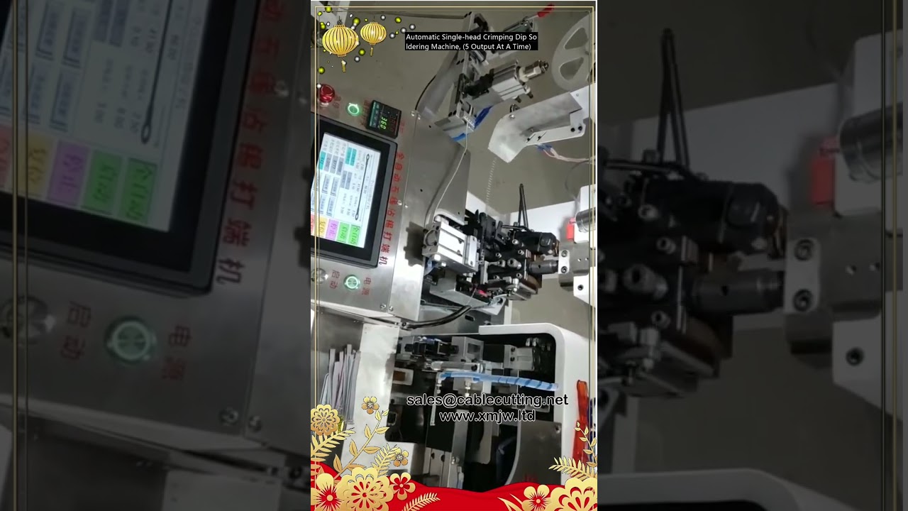 Máquina Automática de Crimpado y Soldadura por Inmersión de Cabezal Único: 5 Salidas Simultáneas