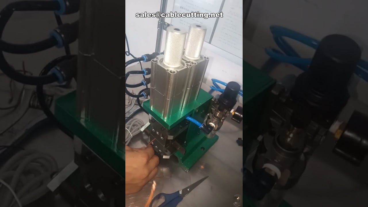 Máquina Peladora de Cables Vertical - Equipo Automático de Pelado de Alambres Industriales