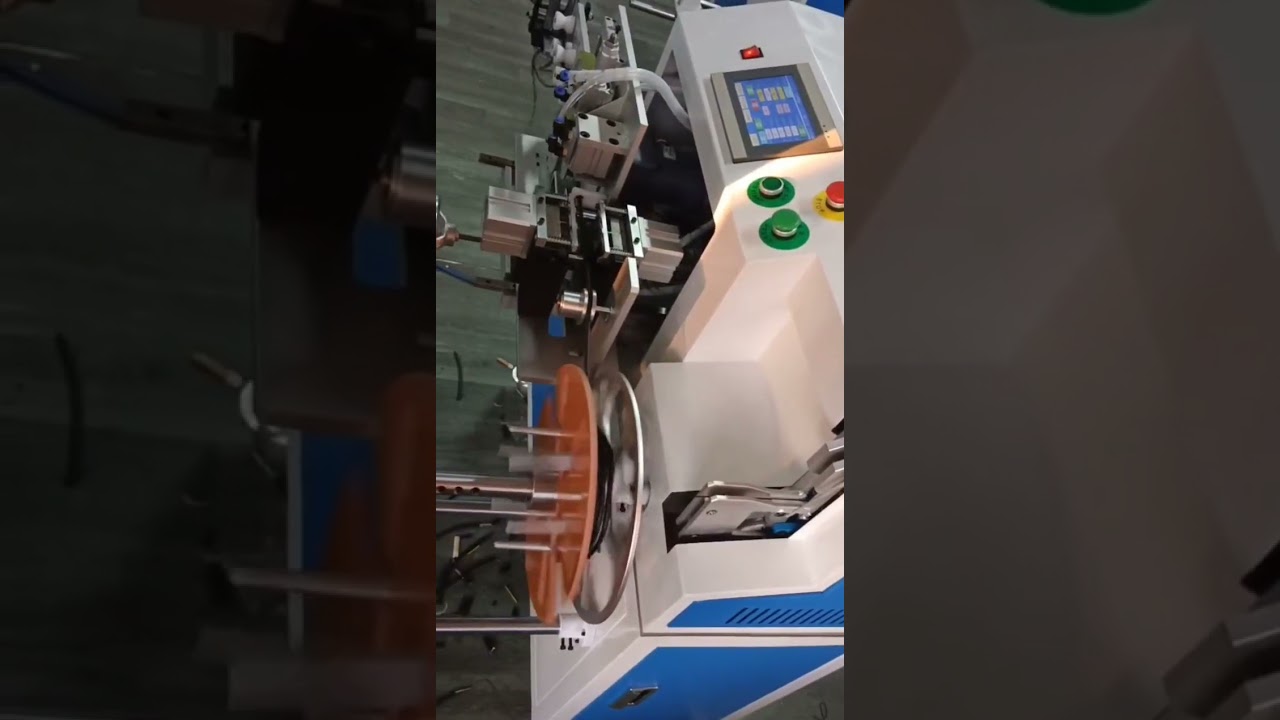 Máquina Automática Todo en Uno: Conteo, Clasificación, Pelado, Corte, Bobinado y Atado de Cables #maquinaria