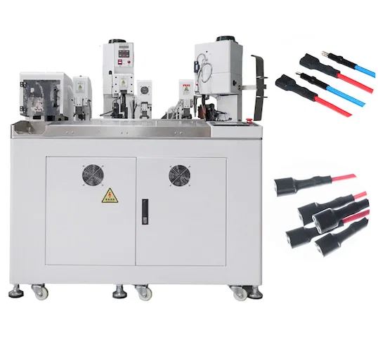 Engarzadora Automática de Doble Lado con Termorretráctil para Cables